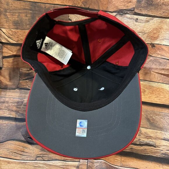 Adidas Texas Tech Red Raiders Hat Adjustable Strapback Cap Masked Rider Double T - Picture 7 of 8